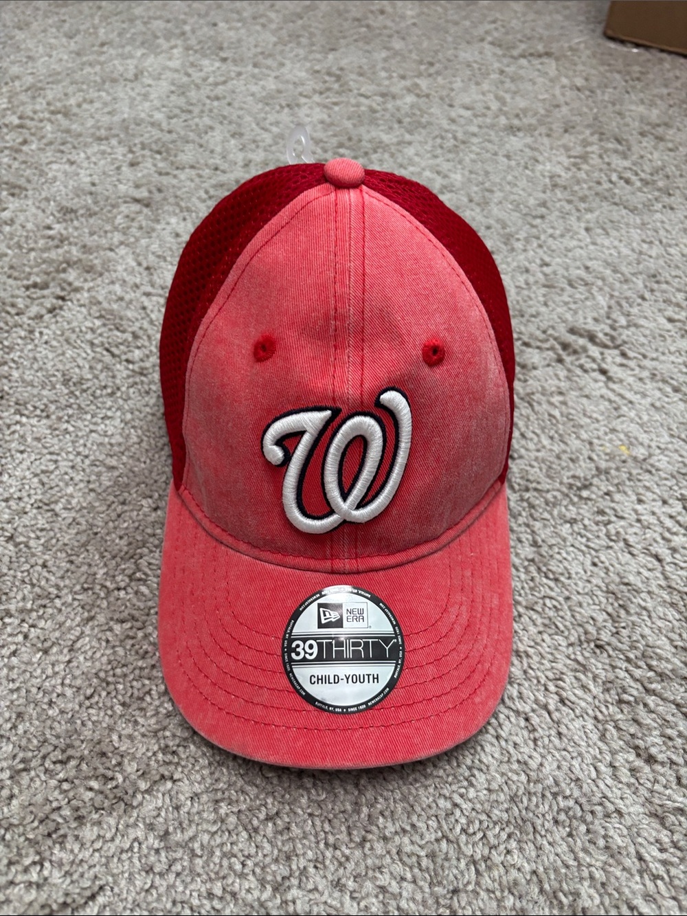 New Era Youth Washington Nationals Two-Tone Red Stretch-Fit Cap
